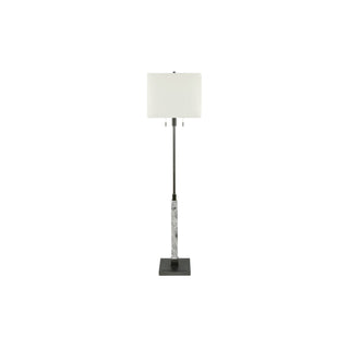Lucian Metal Grey Marble Floor Lamp