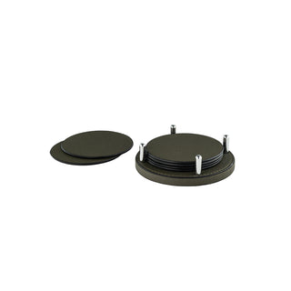Faux Leather Coaster Set Of 6