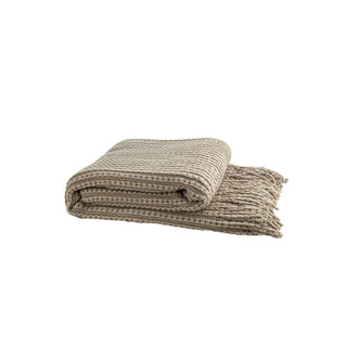 Stripe Knitted Blanket - Khaki
