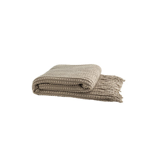 Stripe Knitted Blanket - Khaki