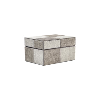 Checker Horsehair Storage Box