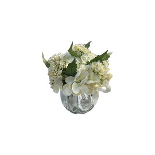 Lilac & Hydrangea Flower Arrangement - White Small