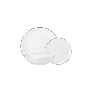 M&W Coupe Dinner Ser Of 12 - White Gold