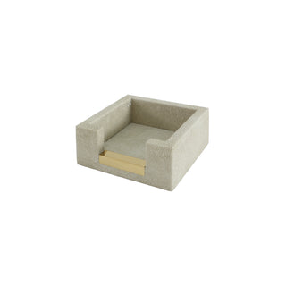 Faux Shagreen Memo Tray - Cream