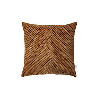 Rory Pleated Velvet Cushion Cover - Apricot