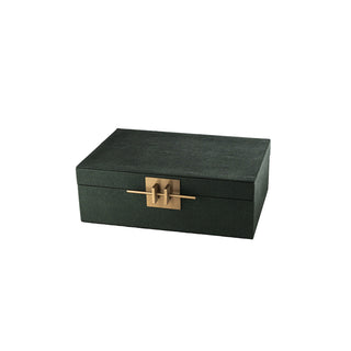 Faux Shagreen Storage Box - Forest Small