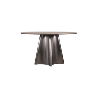 Ripple Round Dining Table - White Marble