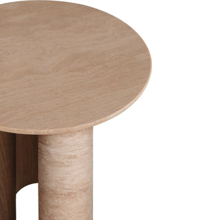 Sylvan Travertine Side Table