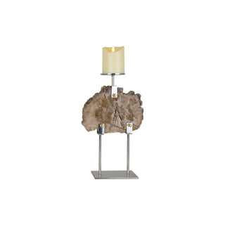 Petrified Wood Candle Stand - Large