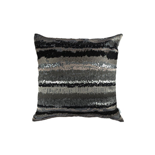 Trisha Sequin Cushion Cover - Black Large