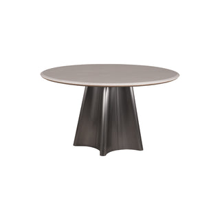 Ripple Round Dining Table - White Marble