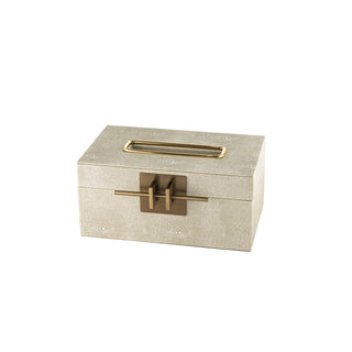 Faux Shagreen Tissue Box - Cream