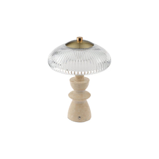 Travertine Crystal Rechargeable Table Lamp