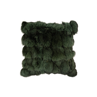Fox Fur Cushion Cover - Green Large