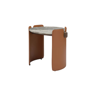 Cassius Travertine Side Table