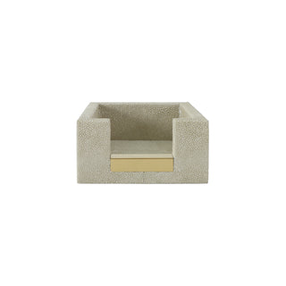 Faux Shagreen Memo Tray - Cream