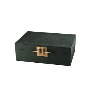 Faux Shagreen Storage Box - Forest Large