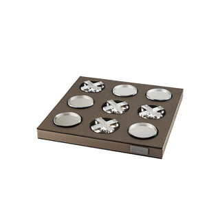 Faux Leather Tic Tac Toe - Khaki