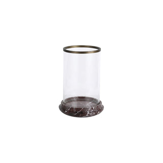 Dark Brown Marble Candle Lantern