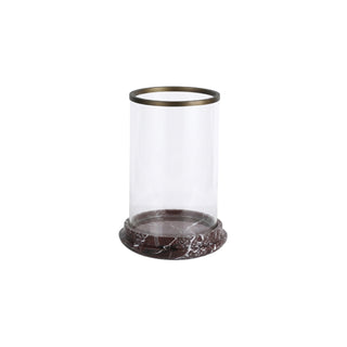 Dark Brown Marble Candle Lantern