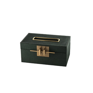 Faux Shagreen Tissue Box - Forest