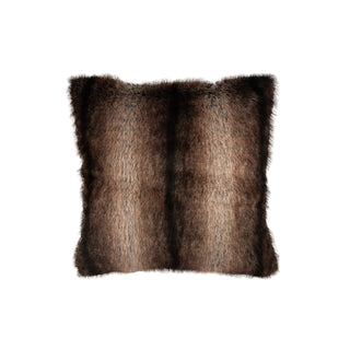 Brown Faux Fur Cushion Cover - Large