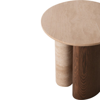 Sylvan Travertine Side Table