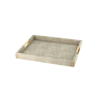 Barker Faux Shagreen Tray - Beige