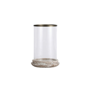 Silver Grey Marble Candle Lantern