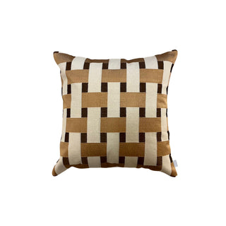 Retro Block Cushion Cover - Gold